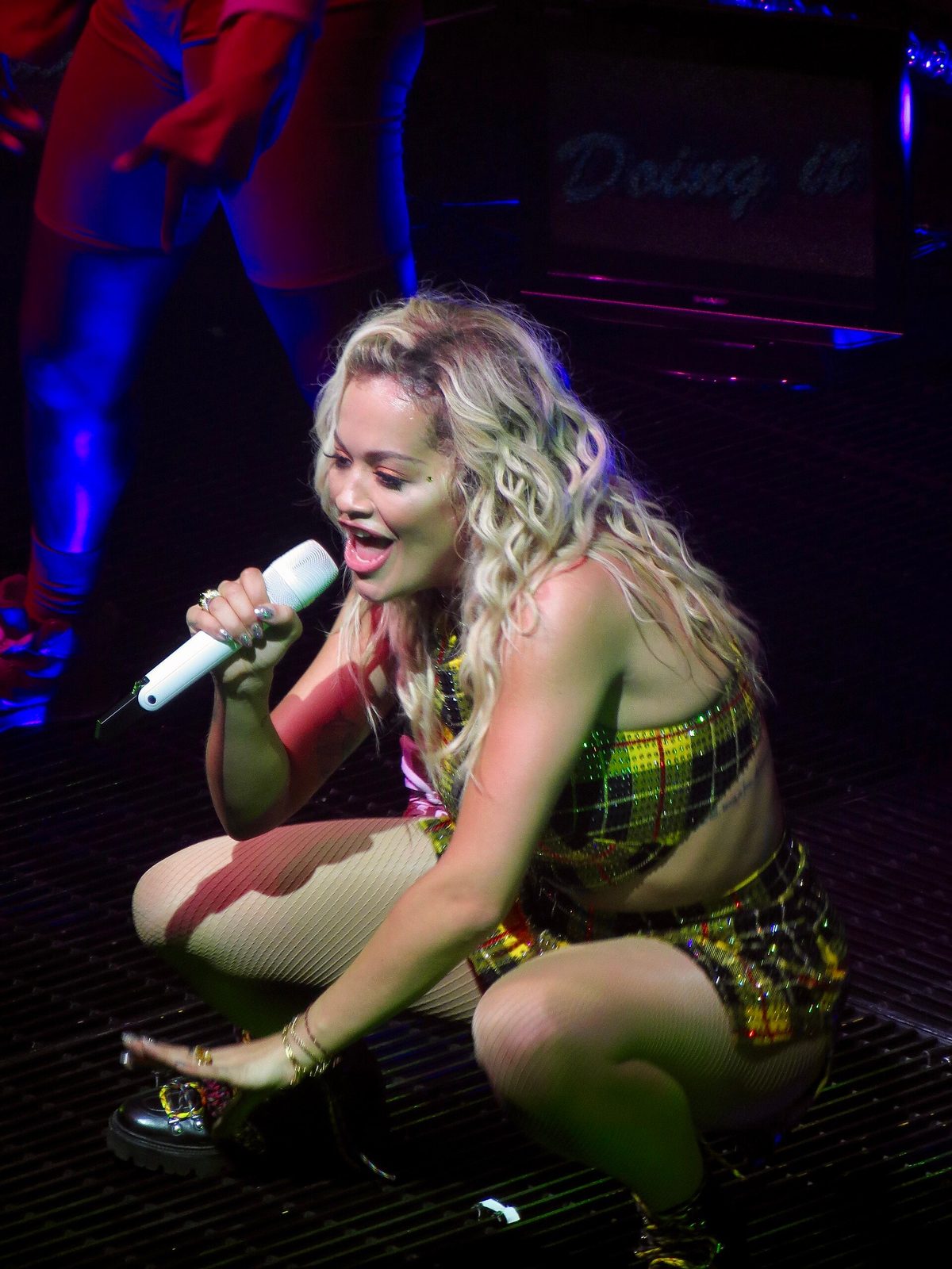 Rita Ora performing on The Girls Tour (file photo, not her 2026 Klara and the Sun premiere look)