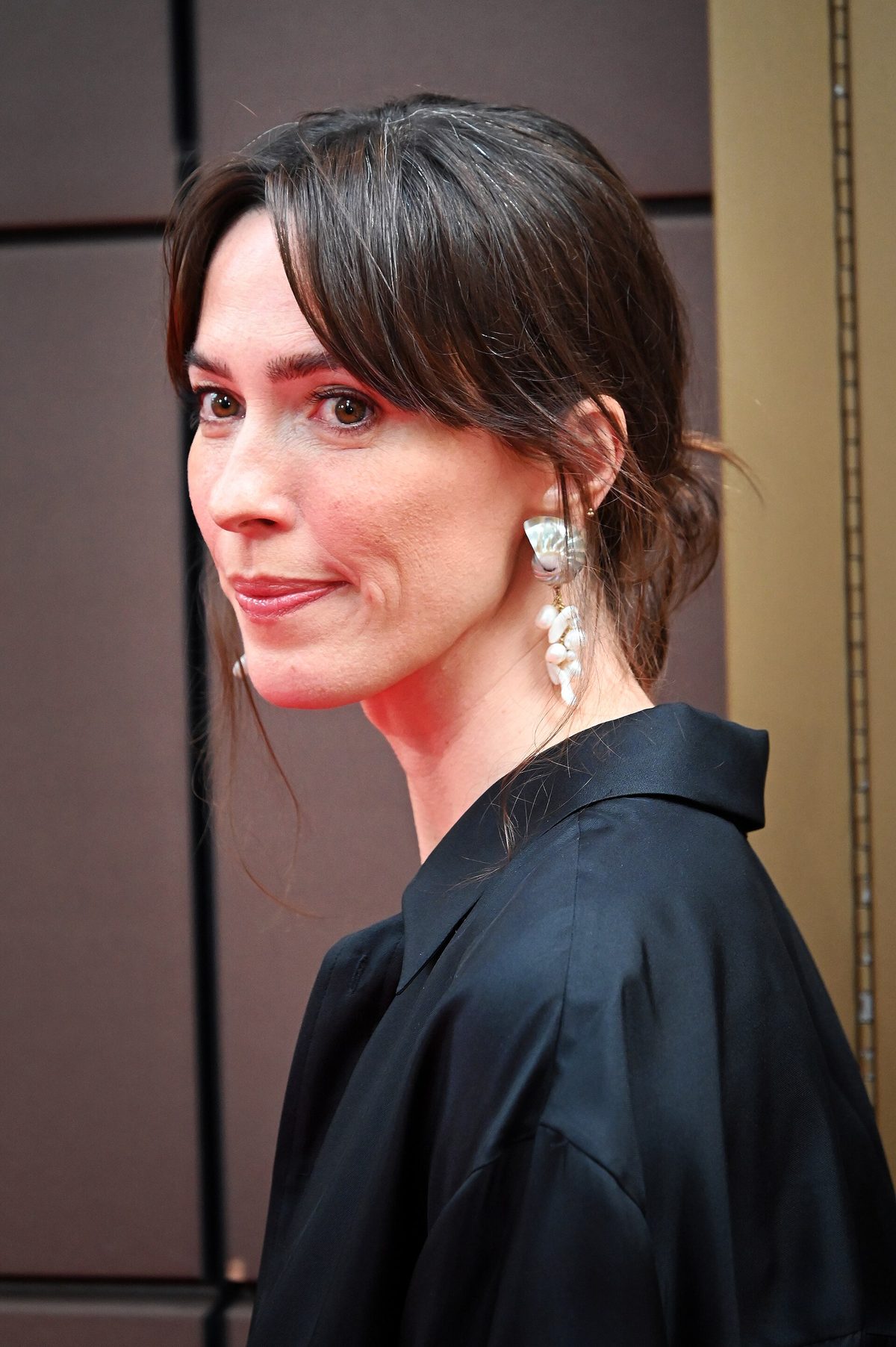 Rebecca Hall at a Broadway opening night in April 2026 — file photo, not the 2026 WWD Honors Tom Ford look described in this article